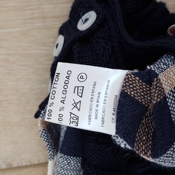 Juliana Baby Girl Plaid Navy & Tan Romper 3-6 months - Picture 5 of 5